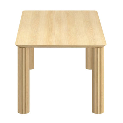 Sangra/Talon 6pc Dining Set - Natural Table and Bench with Moss Chair