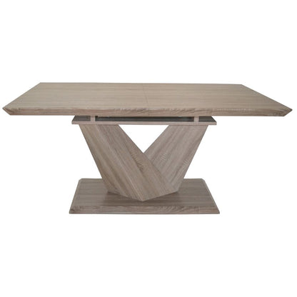 Eclipse/ Caprese 7pc Dining Set - Washed Oak Table with Beige Chair