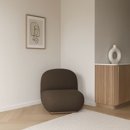 Zilano Accent Chair In Charcoal Boucle