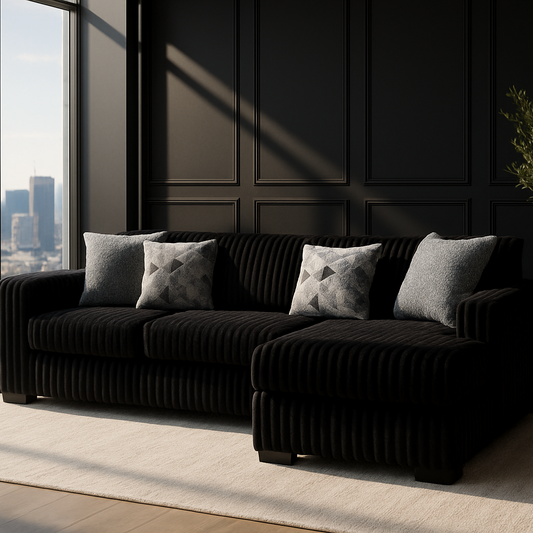 2 Piece Sectional with Chaise - Onyx / Right Facing