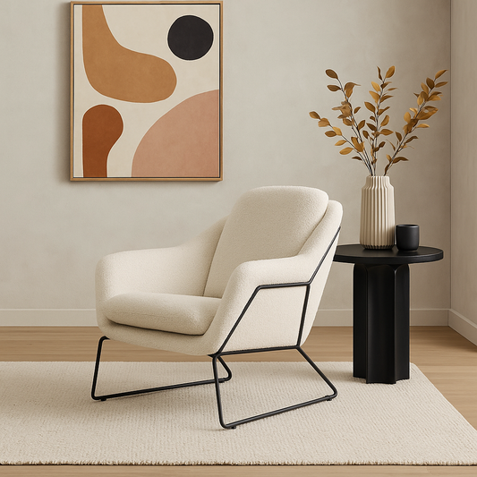 Jasper Occasional Chair In Cream Boucle