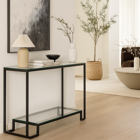 Krista Black Console Table