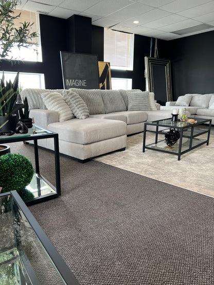 Moonstruck Gray 153'' 3 Piece Dual Chaise Sectional