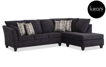Slate Noir 119'' 2 Piece Chaise Sectional