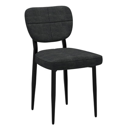 Zeke Dining Chair, set of 2, in Charcoal and Black