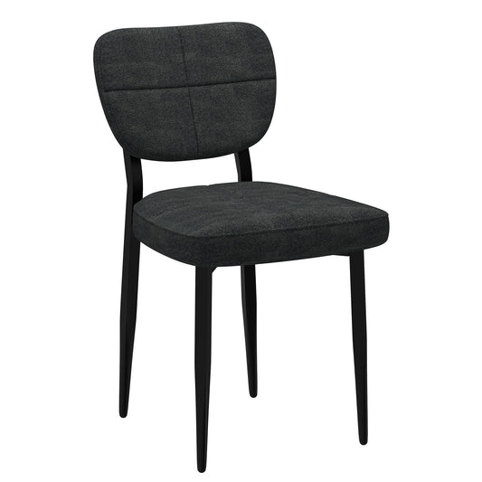 Zeke Dining Chair, set of 2, in Charcoal and Black