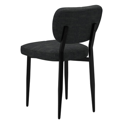 Zeke Dining Chair, set of 2, in Charcoal and Black