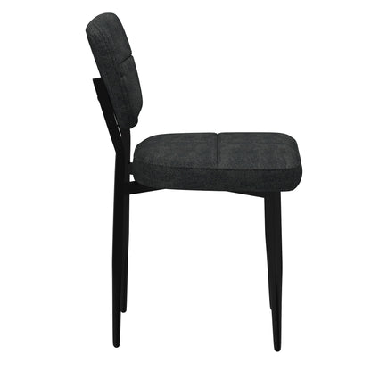 Zeke Dining Chair, set of 2, in Charcoal and Black