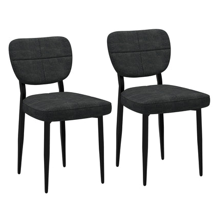 Zeke Dining Chair, set of 2, in Charcoal and Black