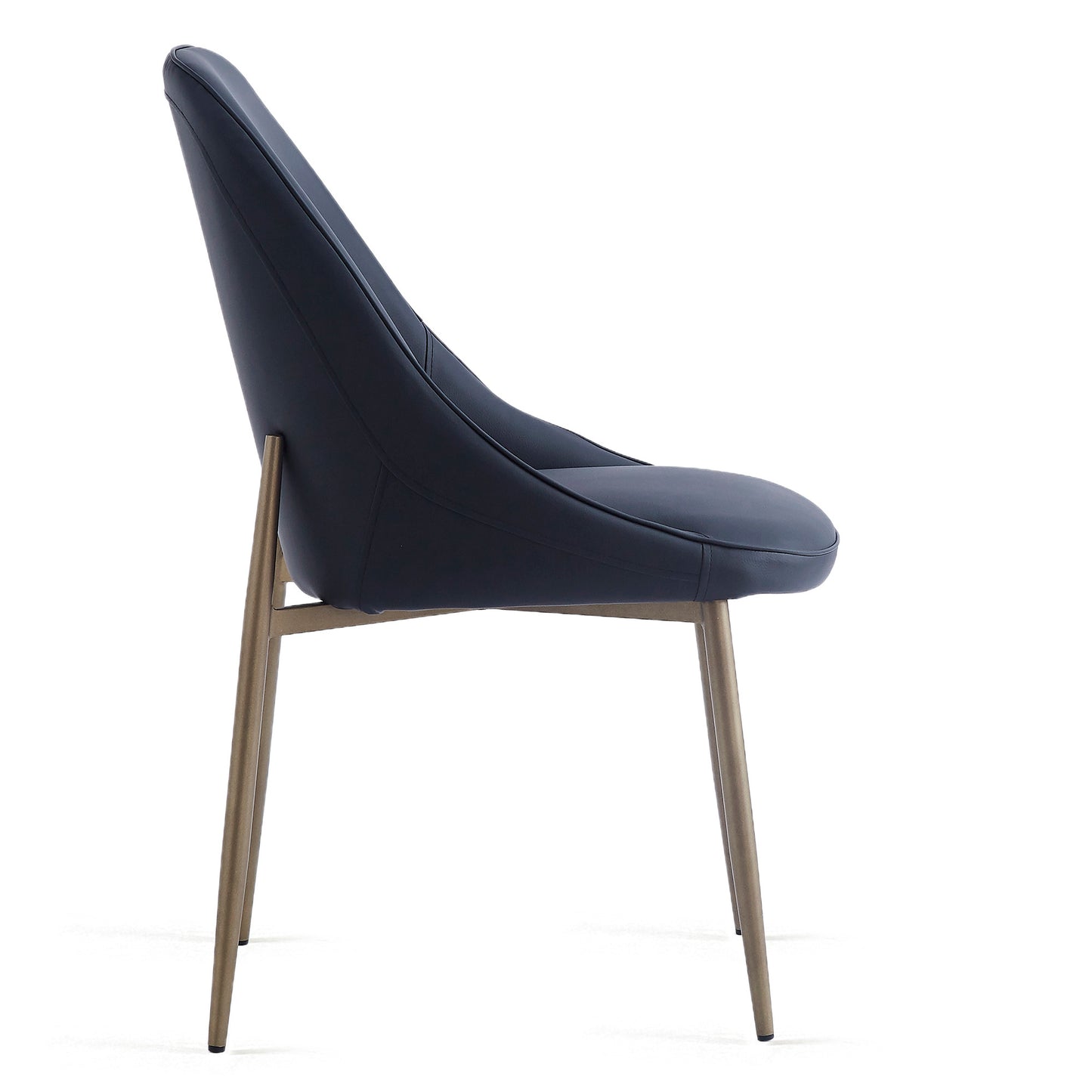 Cleo Dining Chair, set of 2, in Black and Aged Gold