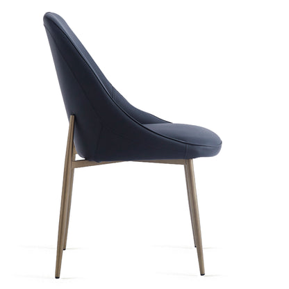 Cleo Dining Chair, set of 2, in Black and Aged Gold