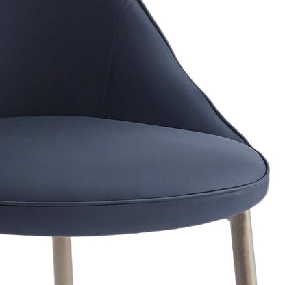 Cleo Dining Chair, set of 2, in Black and Aged Gold
