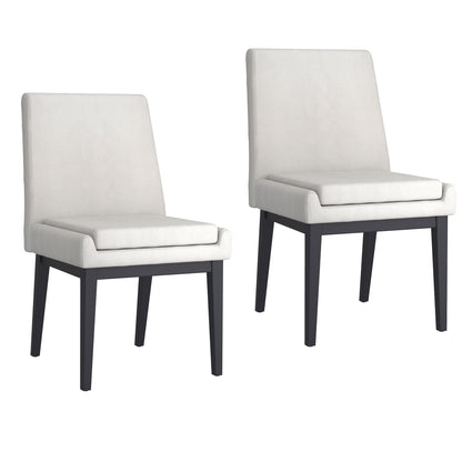 Cortez Dining Chair, set of 2, in Beige Fabric and Black
