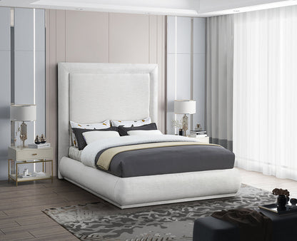 Brooke Linen Textured Fabric Upholstered Bed