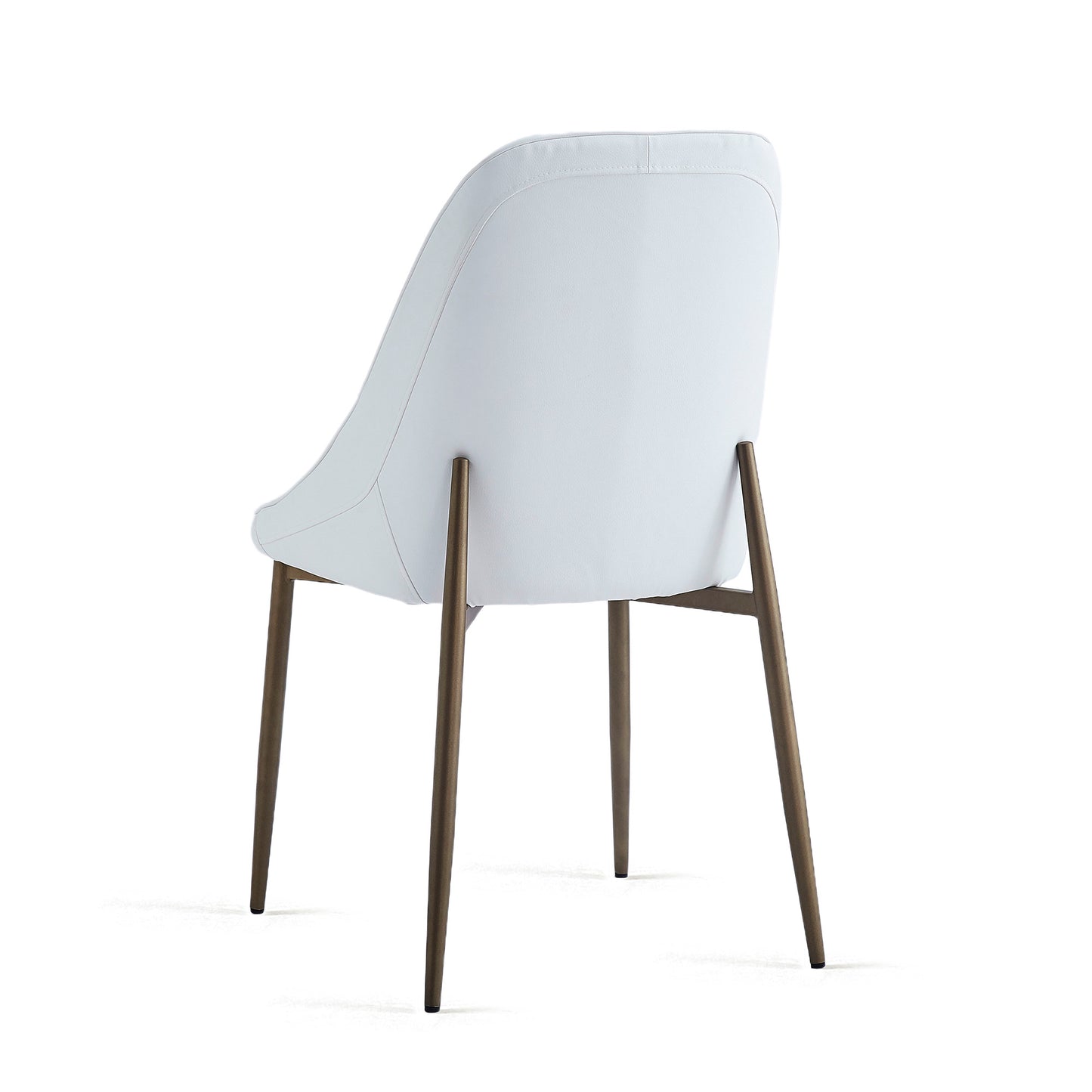 Cleo Dining Chair, set of 2, in White and Aged Gold