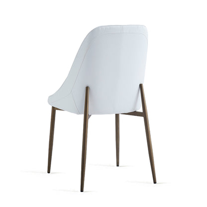 Cleo Dining Chair, set of 2, in White and Aged Gold