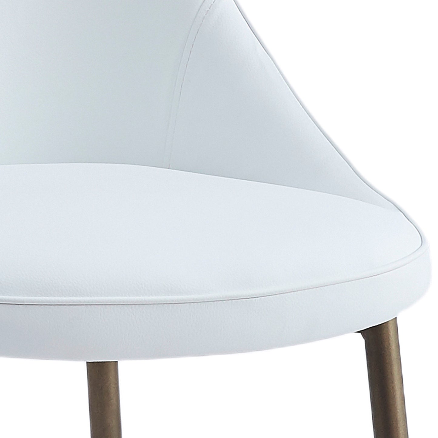 Cleo Dining Chair, set of 2, in White and Aged Gold
