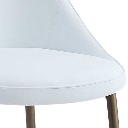 Cleo Dining Chair, set of 2, in White and Aged Gold