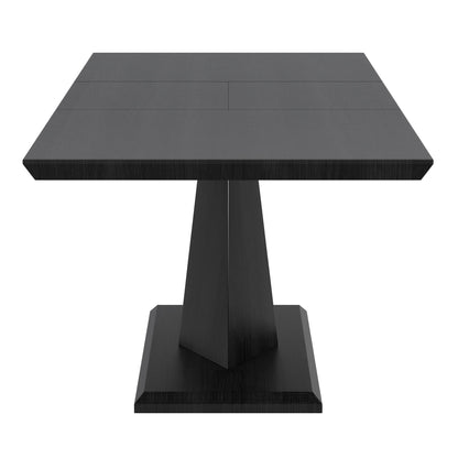 Eclipse/Xander 7pc Dining Set in Black with Light Grey Chair