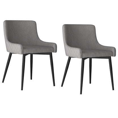 Bianca Dining Chair, set of 2, in Grey and Black Leg