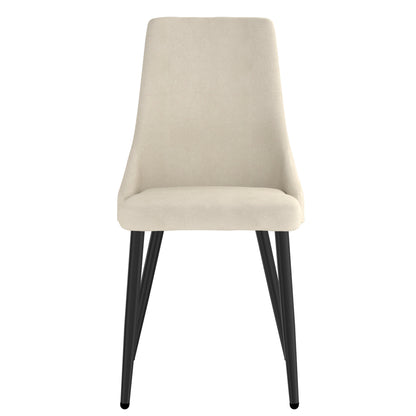 Venice Dining Chair, set of 2, in Beige and Black
