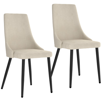 Venice Dining Chair, set of 2, in Beige and Black