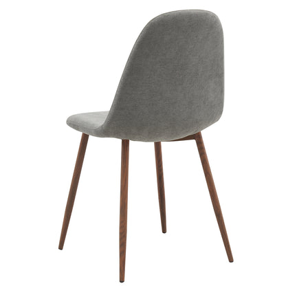 Lyna Dining Chair, set of 4 in Grey and Walnut