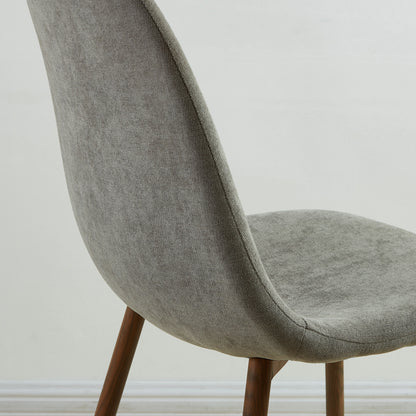 Lyna Dining Chair, set of 4 in Grey and Walnut