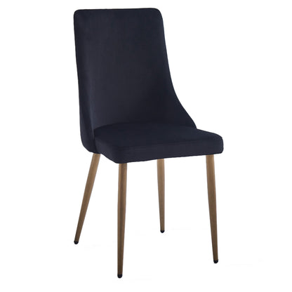 Carmilla Dining Chair, set of 2, in Black and Aged Gold