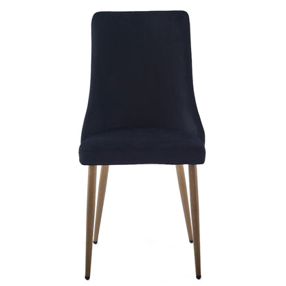 Carmilla Dining Chair, set of 2, in Black and Aged Gold