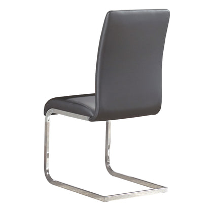 Maxim Dining Chair, set of 2, in Grey and Chrome