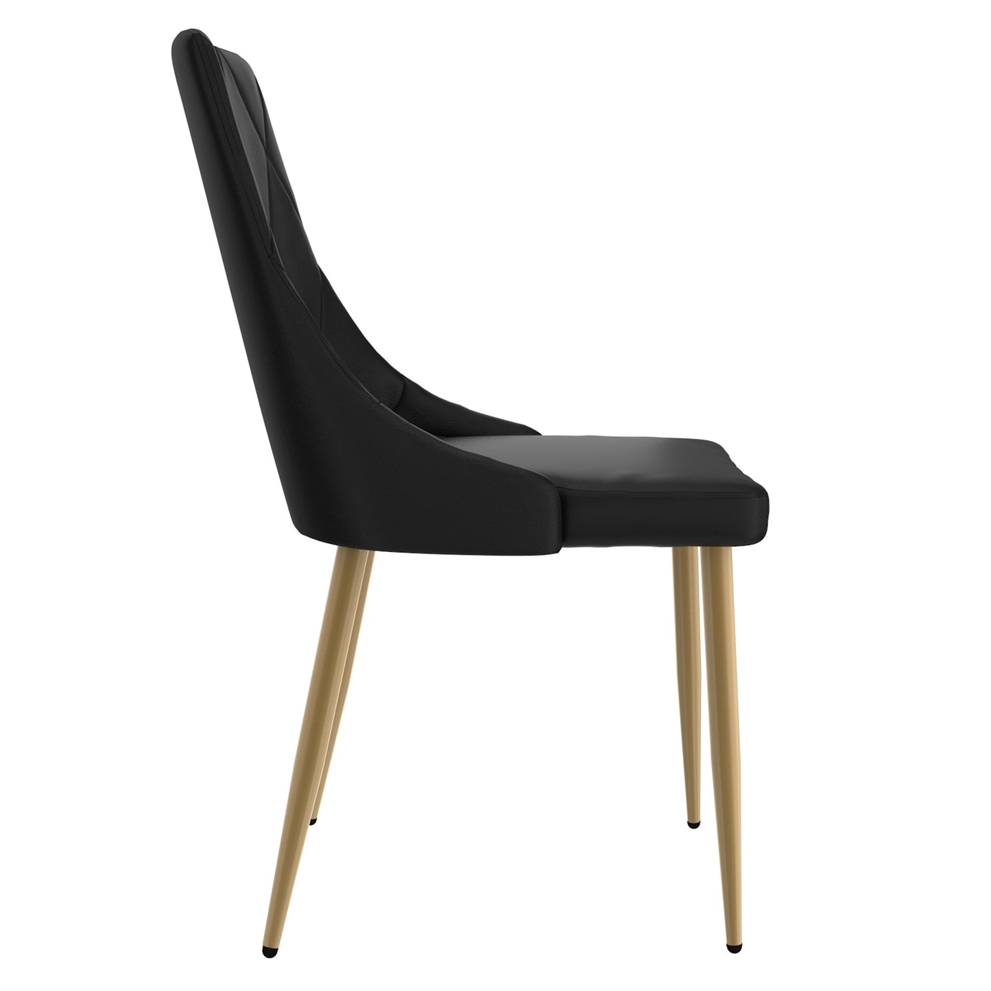 Antoine Dining Chair, set of 2, in Black and Aged Gold