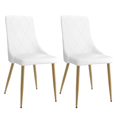 Antoine Dining Chair, set of 2, in White and Aged Gold