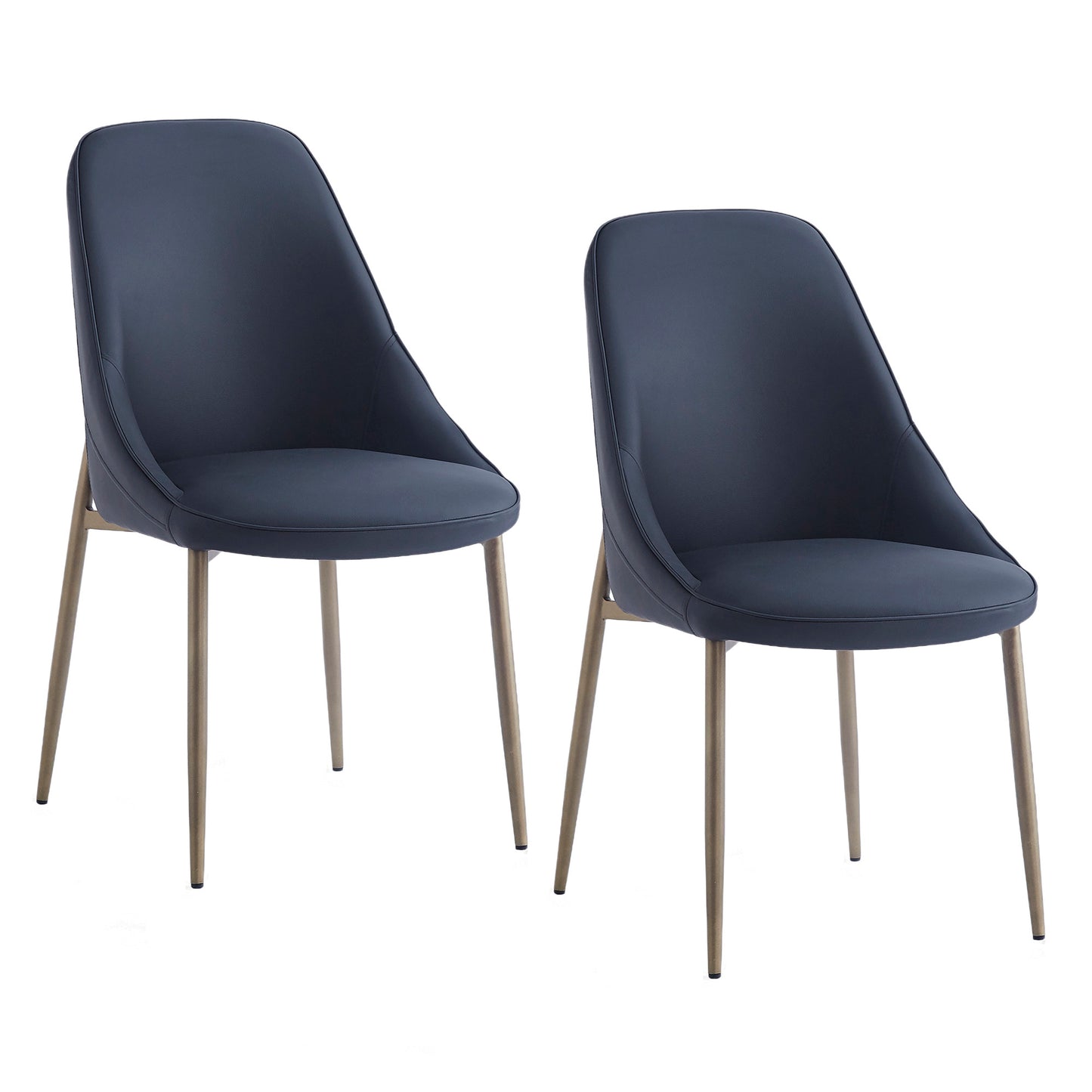 Cleo Dining Chair, set of 2, in Black and Aged Gold