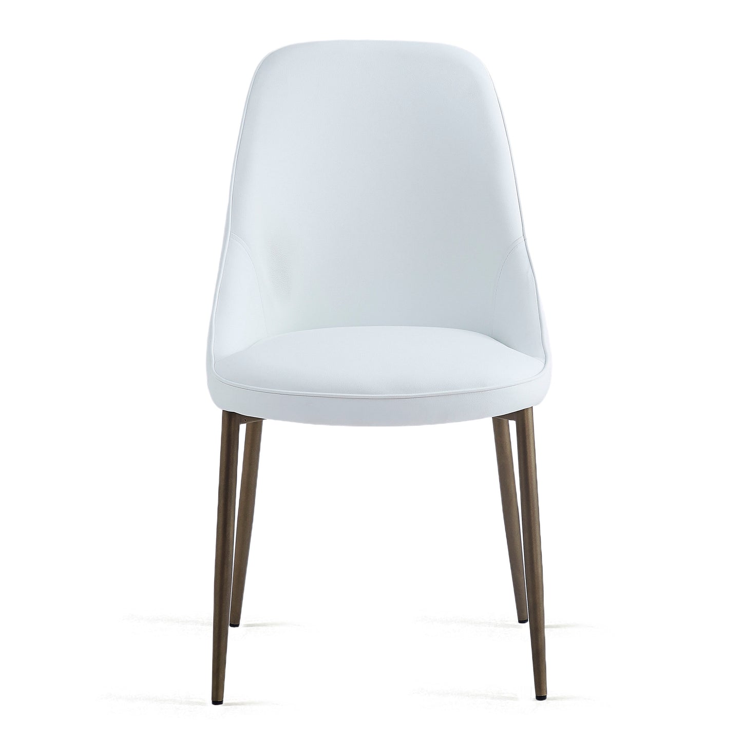 Cleo Dining Chair, set of 2, in White and Aged Gold