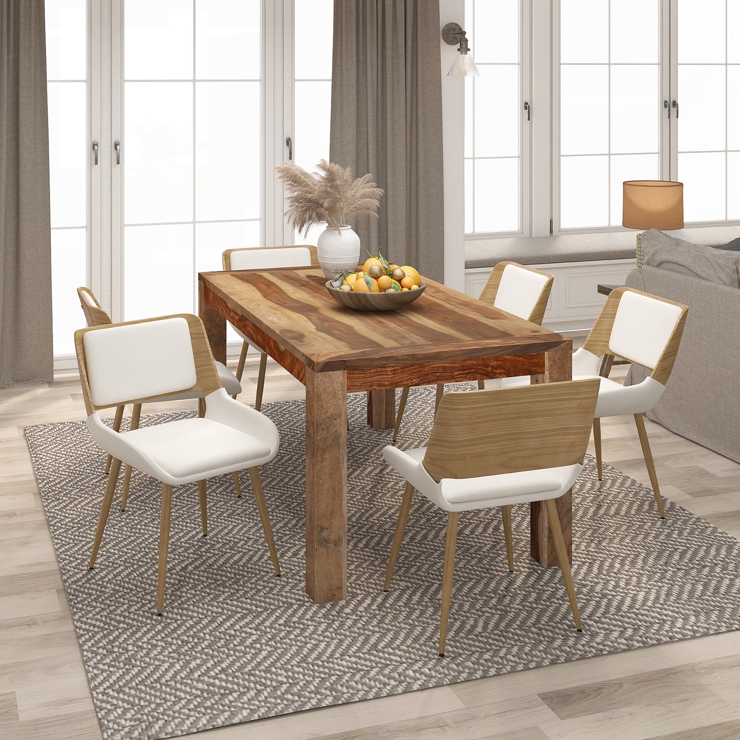 Hudson Dining Chair in Beige Fabric