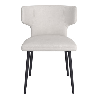 Olis Dining Chair, set of 2, in Beige Fabric and Black