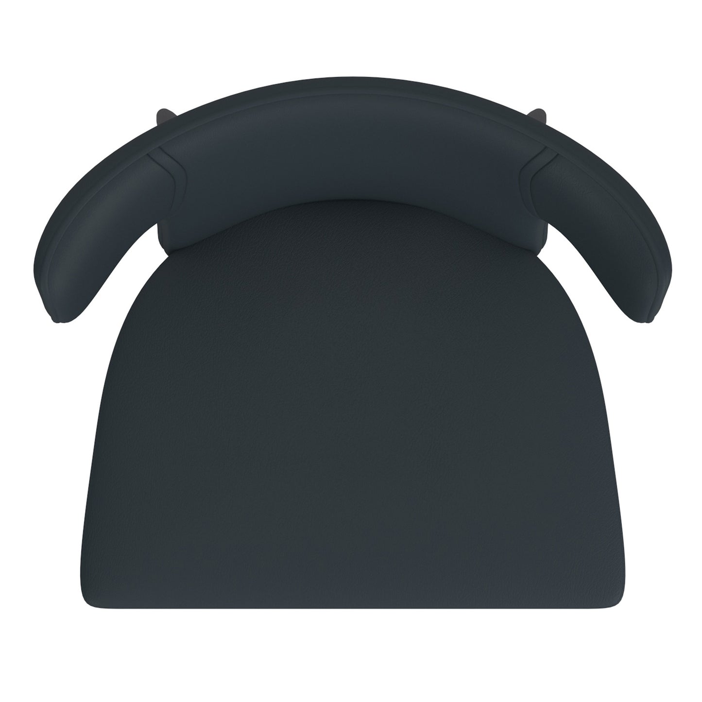 Olis Dining Chair, set of 2, in Black Faux Leather and Black