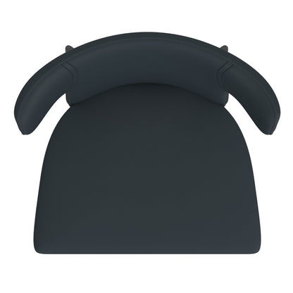 Olis Dining Chair, set of 2, in Black Faux Leather and Black