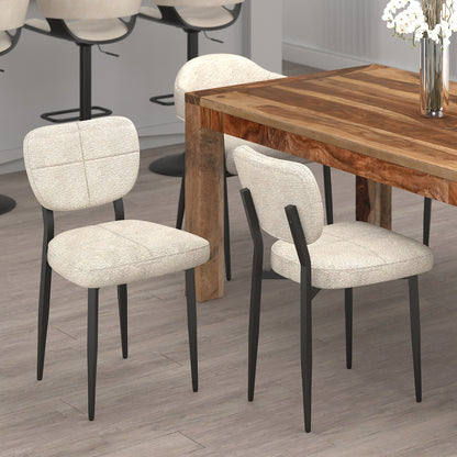Zeke Dining Chair, set of 2, in Beige and Black