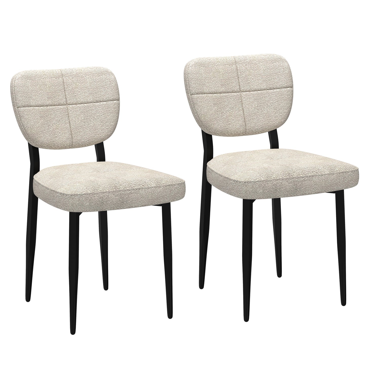 Zeke Dining Chair, set of 2, in Beige and Black