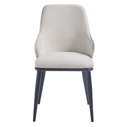 Kash Dining Chair, set of 2, in Beige Fabric and Black