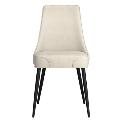 Koda Dining Chair, Fabric, set of 2, in Beige and Black