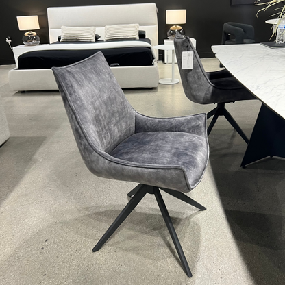 Giulia Swivel Dining Chair In Anthracite