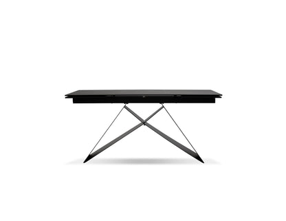 The W Double Extension Dining Table In Slate