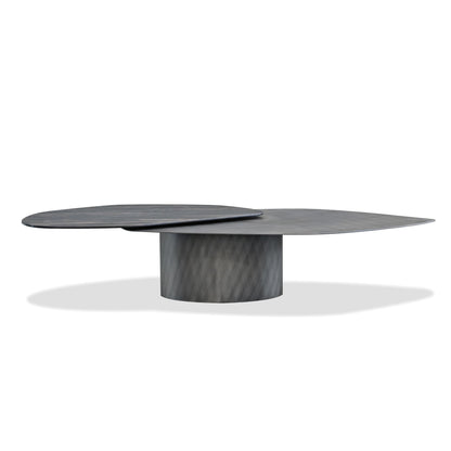 Layer Coffee Table In Noir Desir Bocciadato Ceramic Top