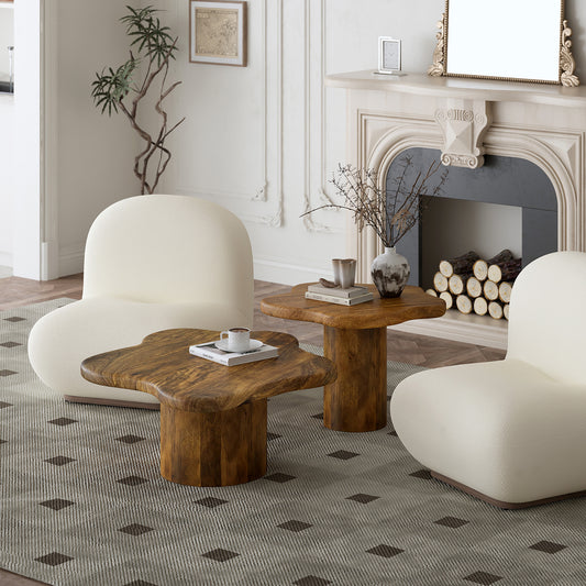 Mayal 2pc Coffee Table Set In Walnut
