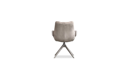 Espara Dining Chair In Avena Oat Alcantara/ Alpaca Chenille