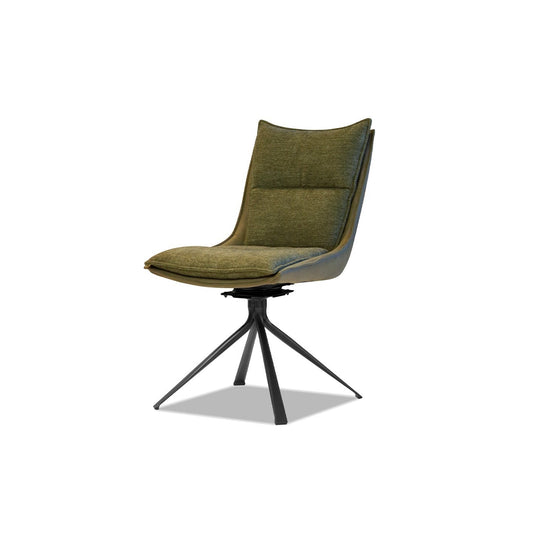 Puccini Swivel Dining Chair In Evergreen