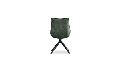 Giulia Swivel Dining Chair In Forest Green
